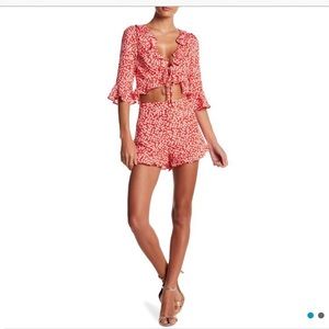 L’atiste red flower shorts ASOS Size small